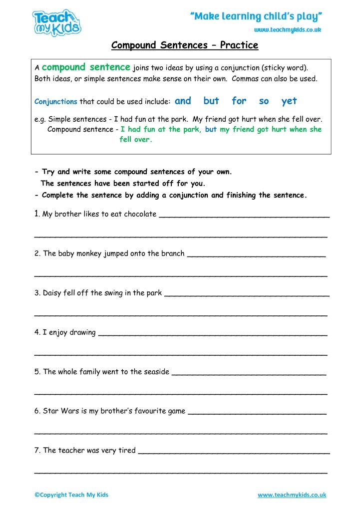 Simple Sentence Compound Subject