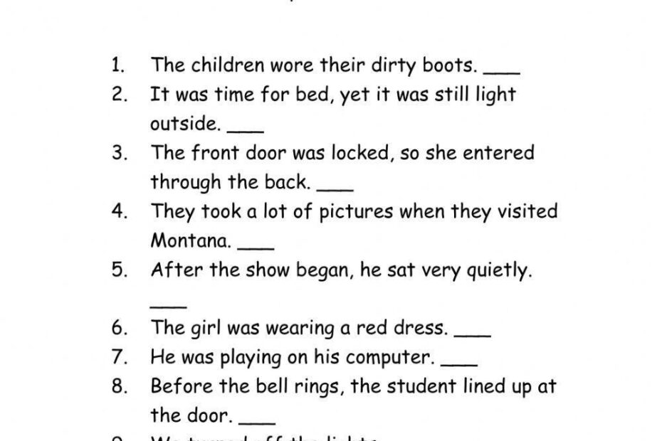 Simple Sentences Compound Sentence And Complex Worksheet Live