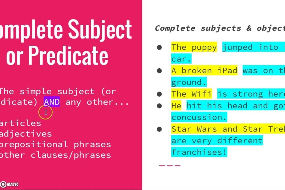 Simple Vs Complete Subject