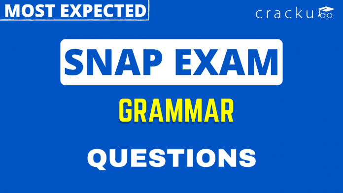 SNAP Grammar Questions PDF Important Cracku