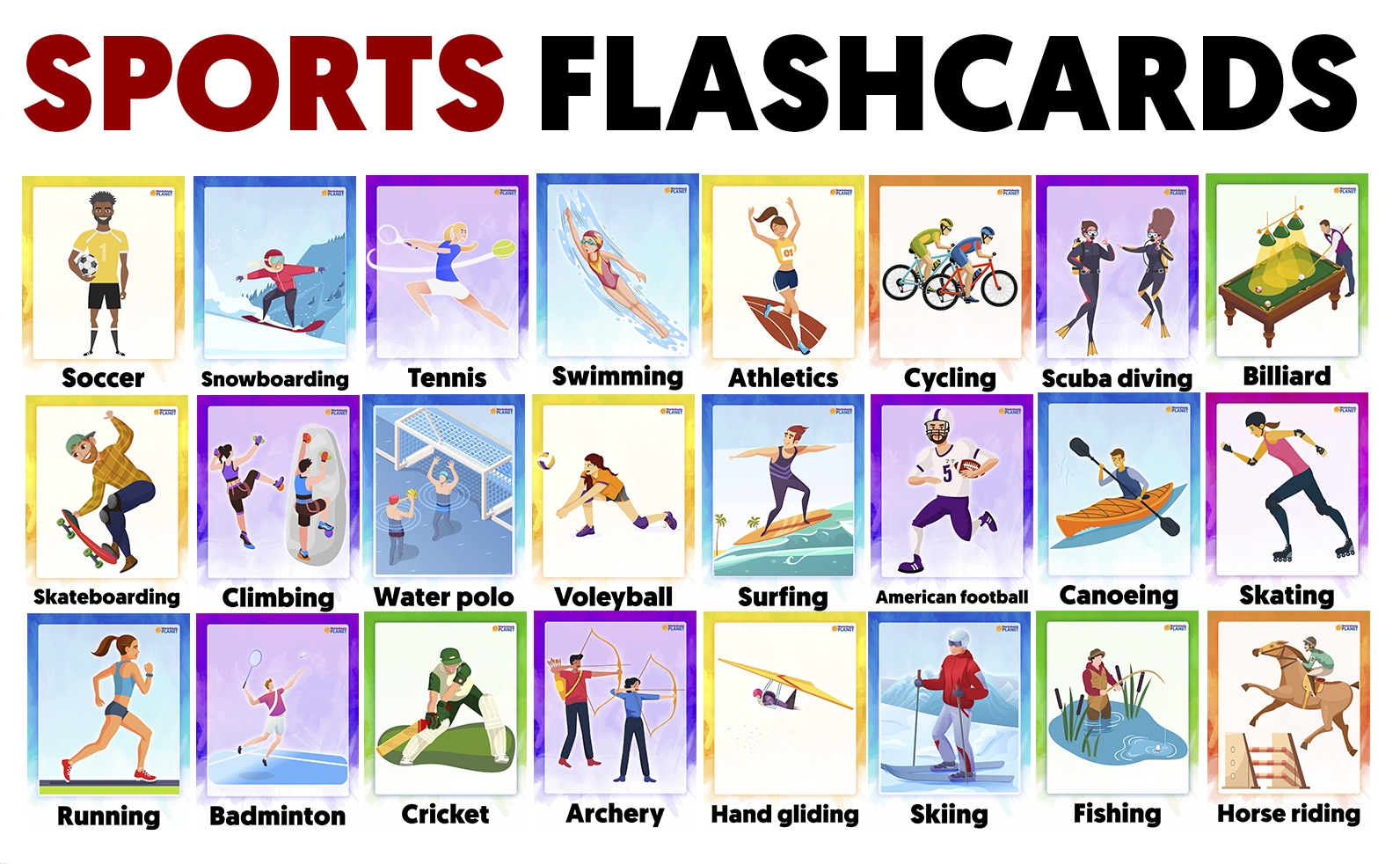 Sports Vocabulary Flashcards