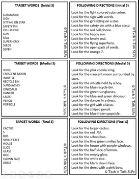 Spot The Difference For Articulation S S Blends Language TPT
