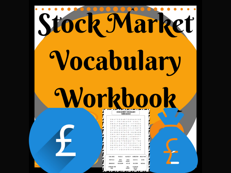 Stock Market Introduction Vocabulary Workbook PDF Teaching Resources