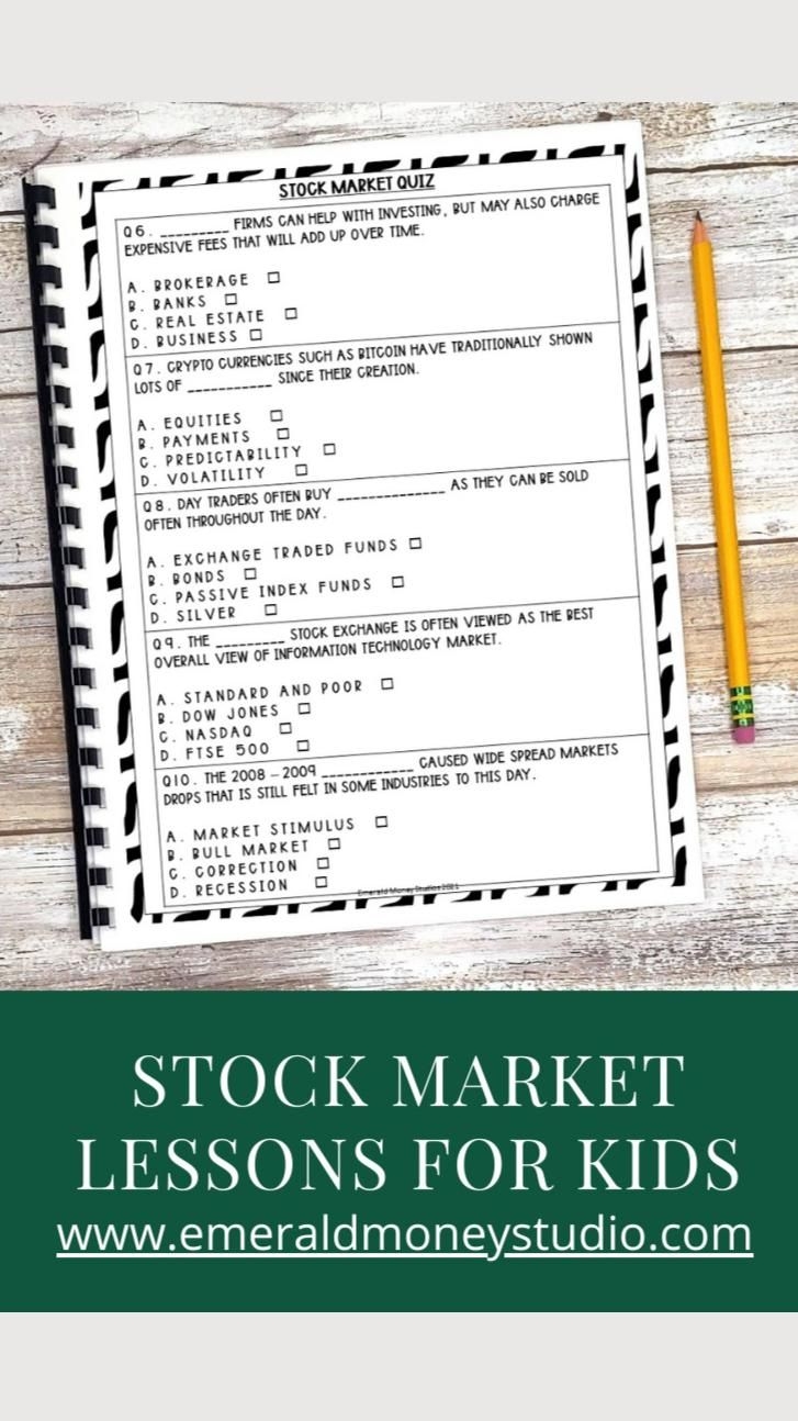 Stock Market Vocabulary Workbook Artofit