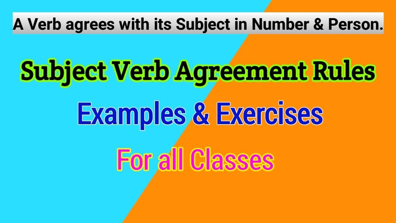 Subject Verb Agreement Rules In English Grammar VK Study 55 OFF