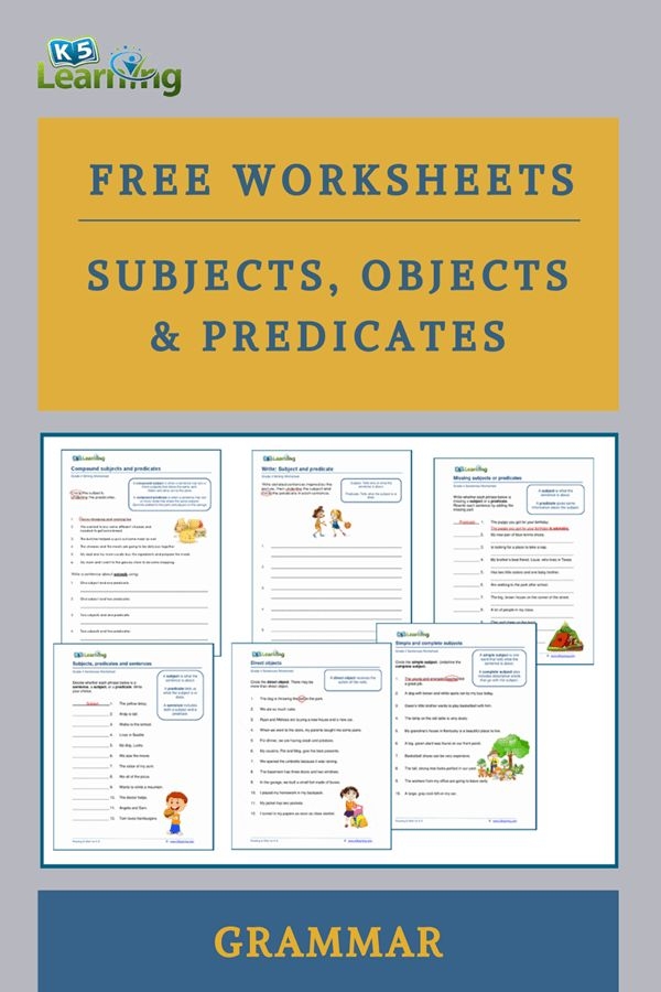Subjects Objects And Predicates Explained In 2024 Subject And 