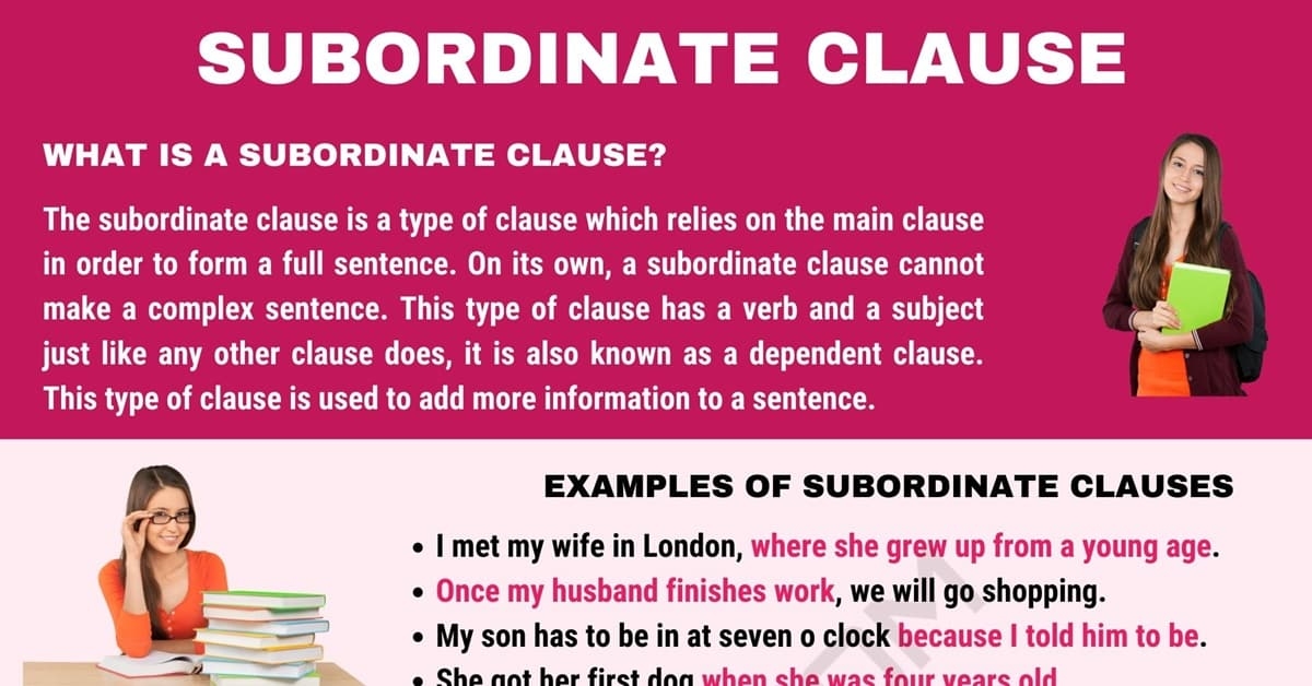 Subordinate Clause Definition And Examples 7ESL