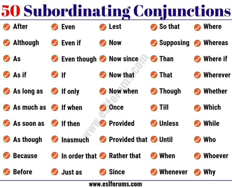 Subordinate Conjunction Vs Coordinating Conjunction