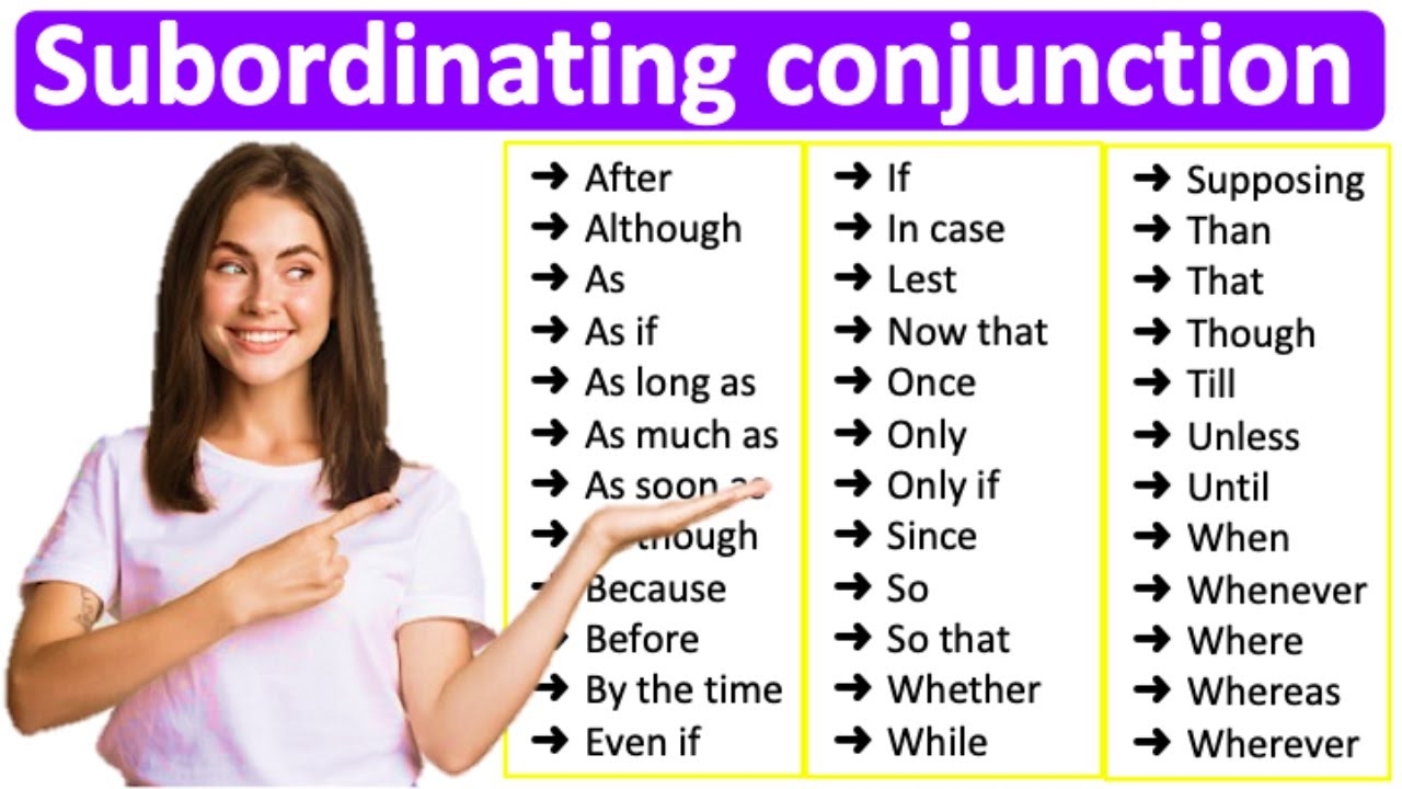 Subordinating Conjunctions And Coordinating Conjunctions