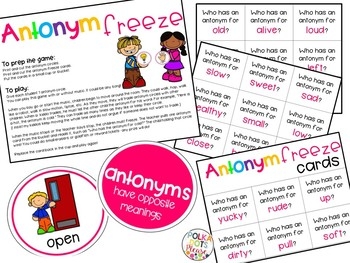 Synonym And Antonym Games By Polka Dots Please TpT