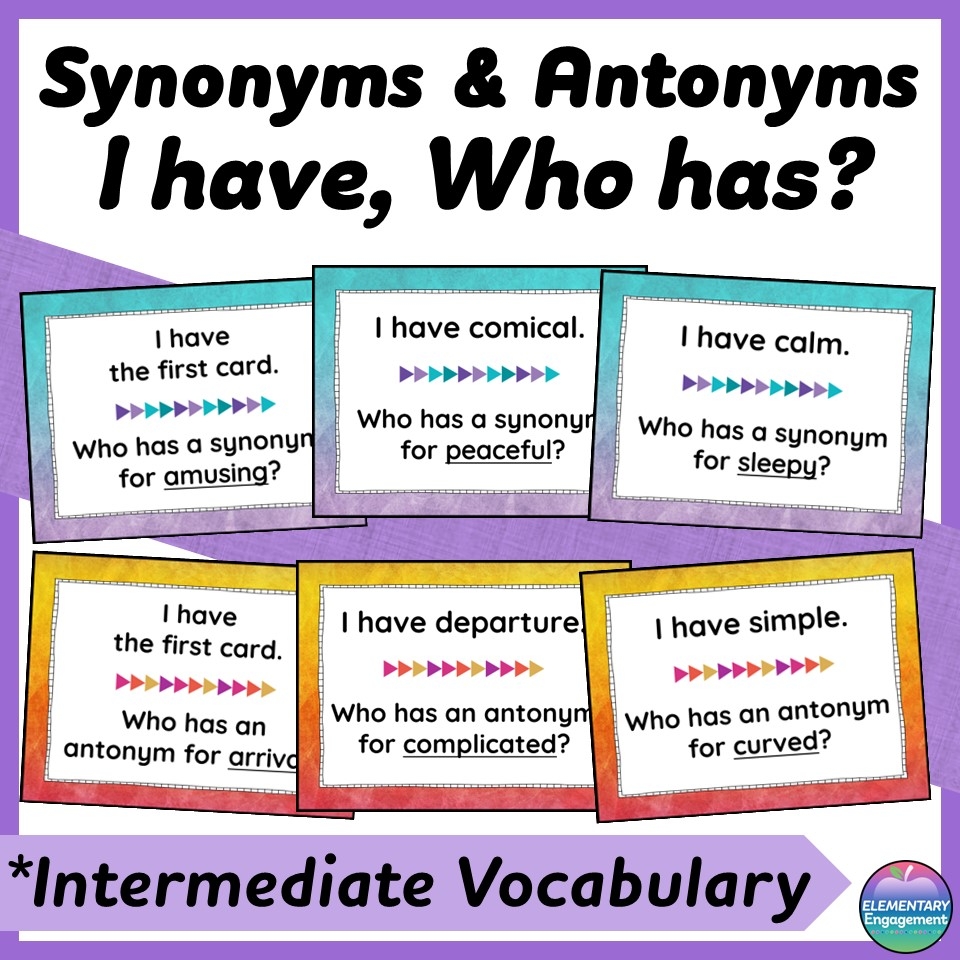 synonym and antonym games