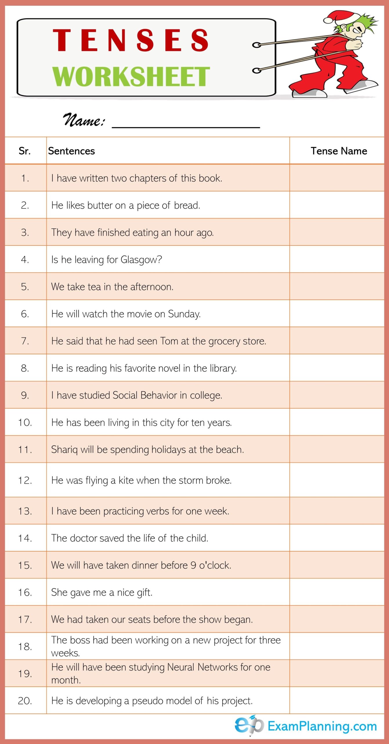 Tenses English Grammar Exercises