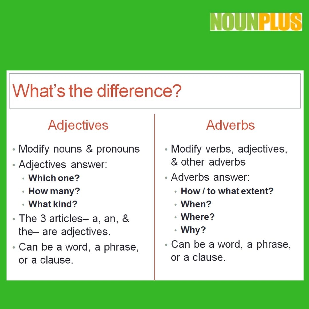 difference between adverb and adjective