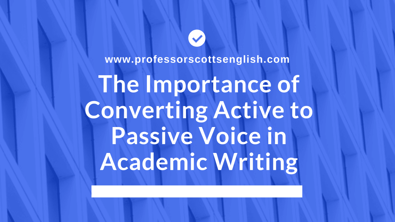 converting passive voice to active