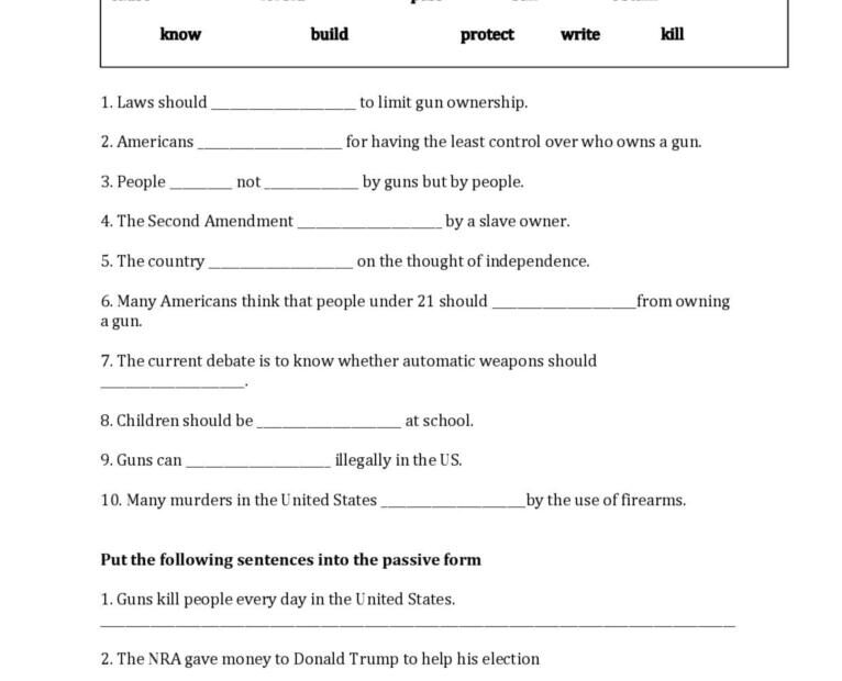 The Passive Voice Exercise Sheet English ESL Worksheets Pdf Doc