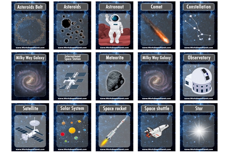 The Space Vocabulary Flashcards Solar System Vocabulary