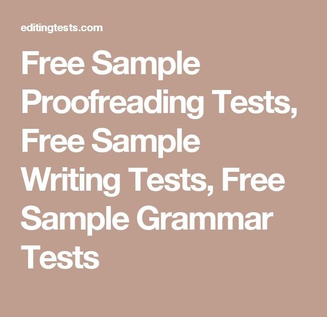 The Text Reads Free Sample Proof Reading Tests Free Sample Writing