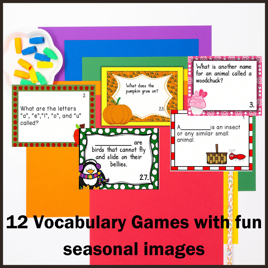 Thematic Vocabulary Word Games For The Whole Year Dynamic Learning