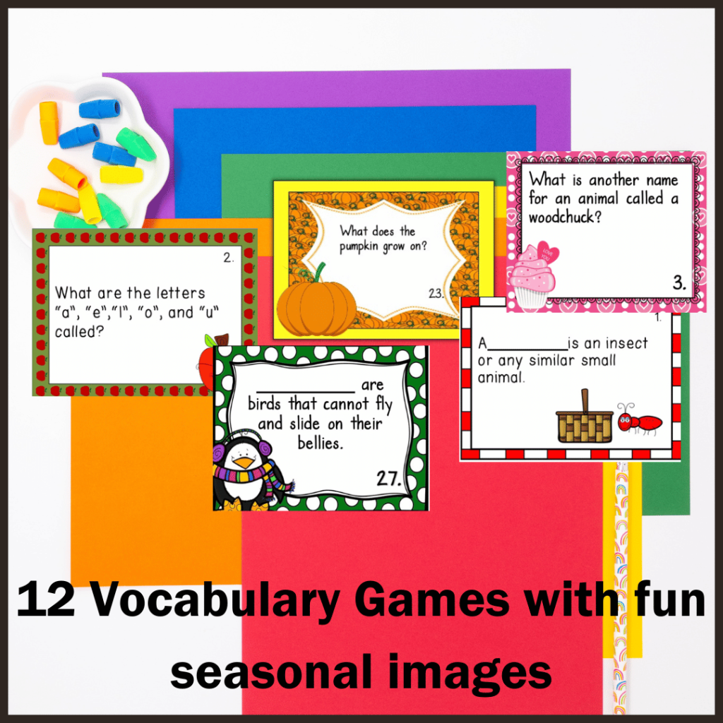 Thematic Vocabulary Word Games For The Whole Year Dynamic Learning