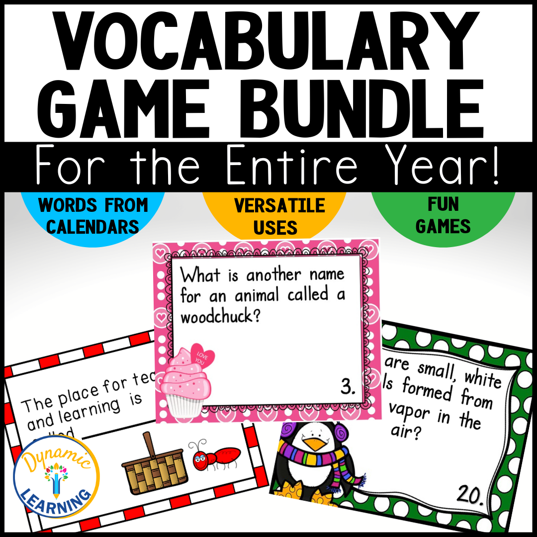 Thematic Vocabulary Word Games For The Whole Year Dynamic Learning
