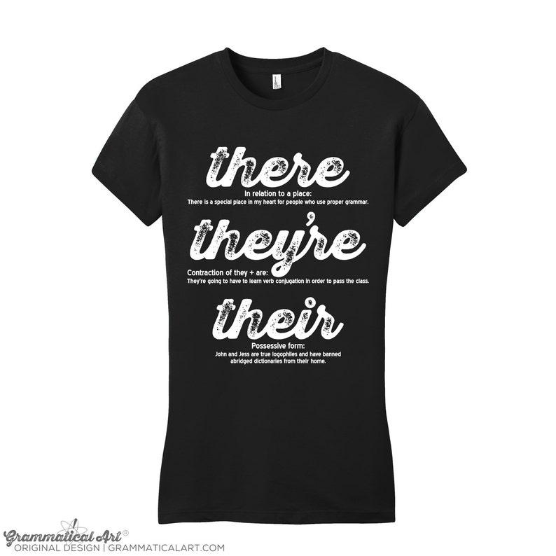 There They 39 re Their Grammar Shirt Grammar Police Shirt Etsy