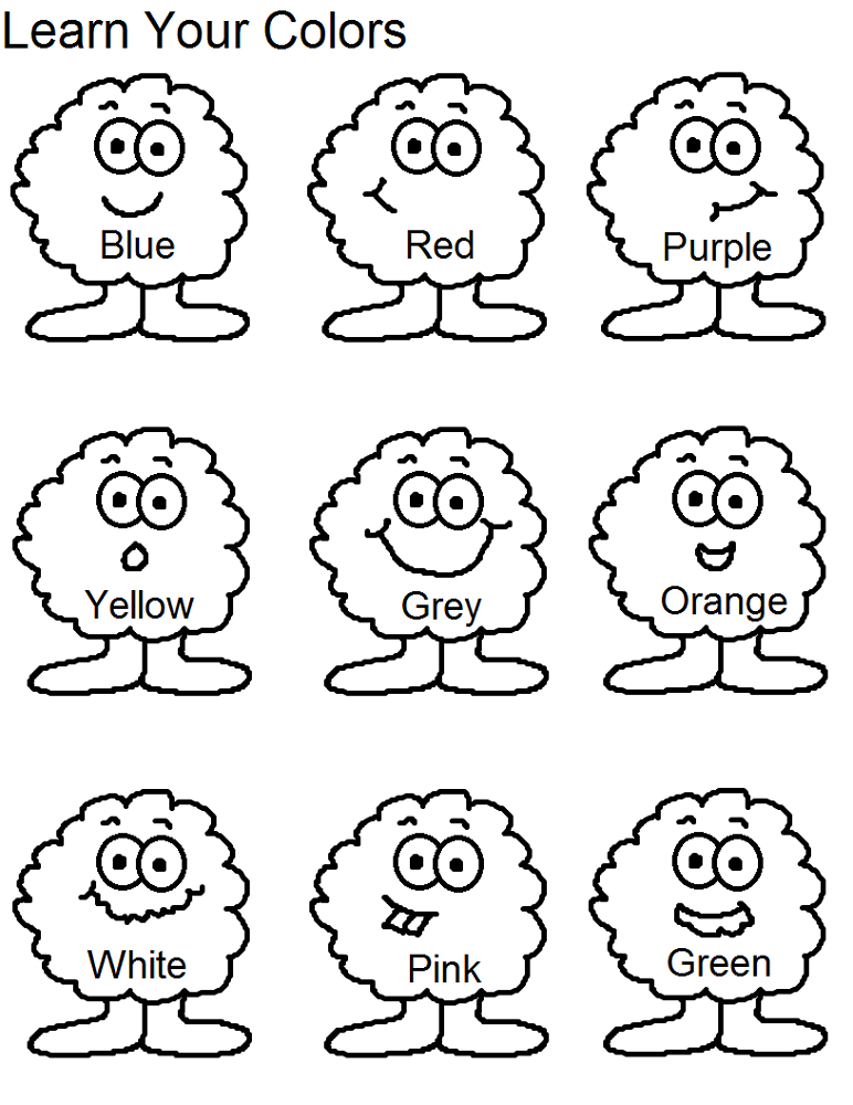 free color learning printables free color learning printables