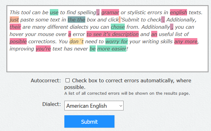 check grammar punctuation online
