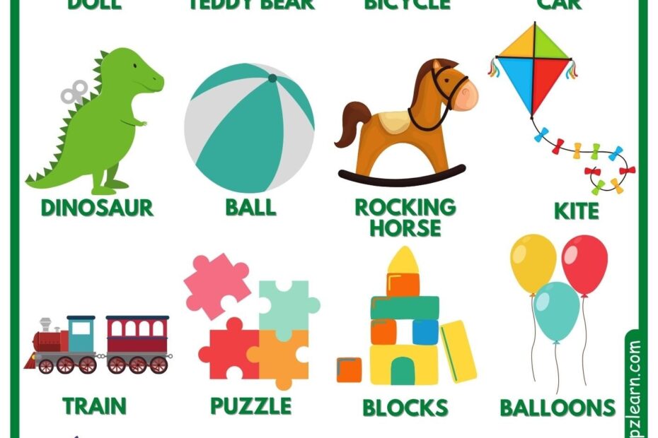 Toys Vocabulary Free English Vocabulary Flashcards Worksheets