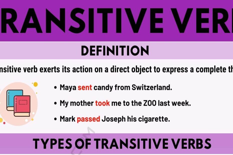 Transitive Verb Definition Types Of Transitive Verbs With Useful