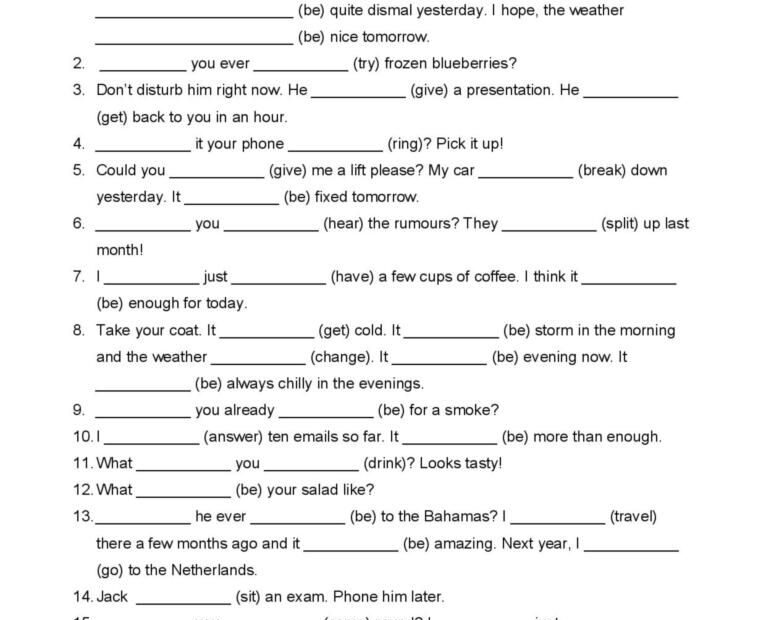 Understanding Different Verb Tenses
