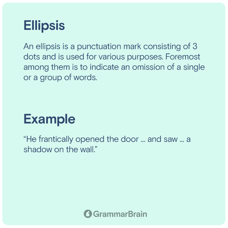 Understanding The Ellipsis Definition Examples Uses GrammarBrain
