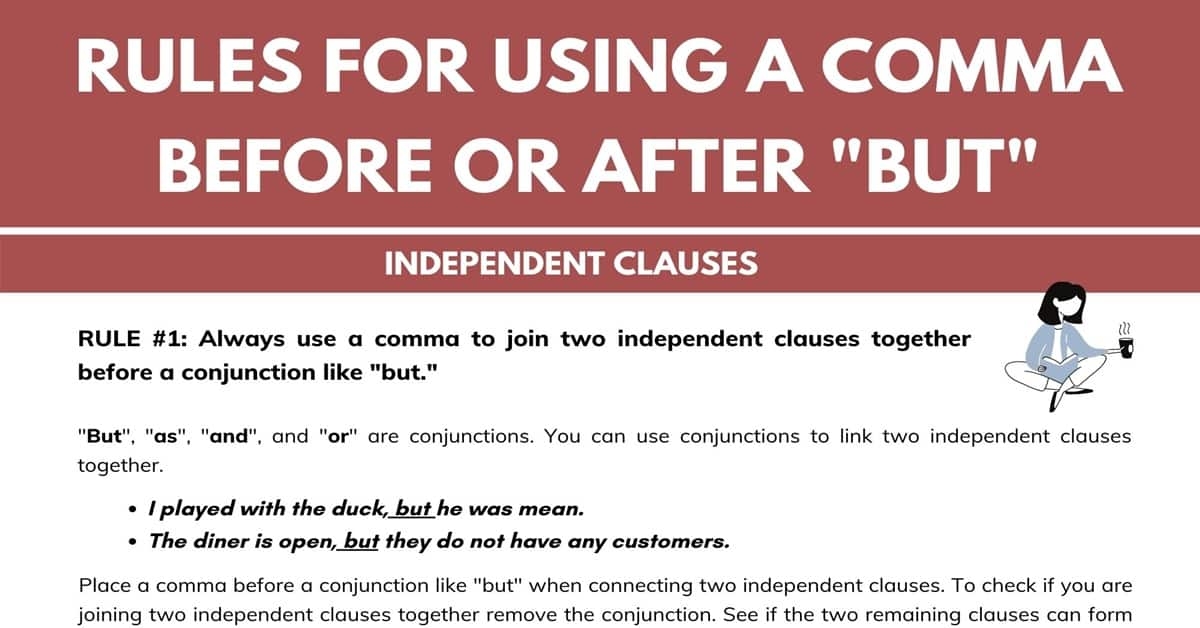 Use A Comma Before Or After But 03 Useful Rules 7ESL