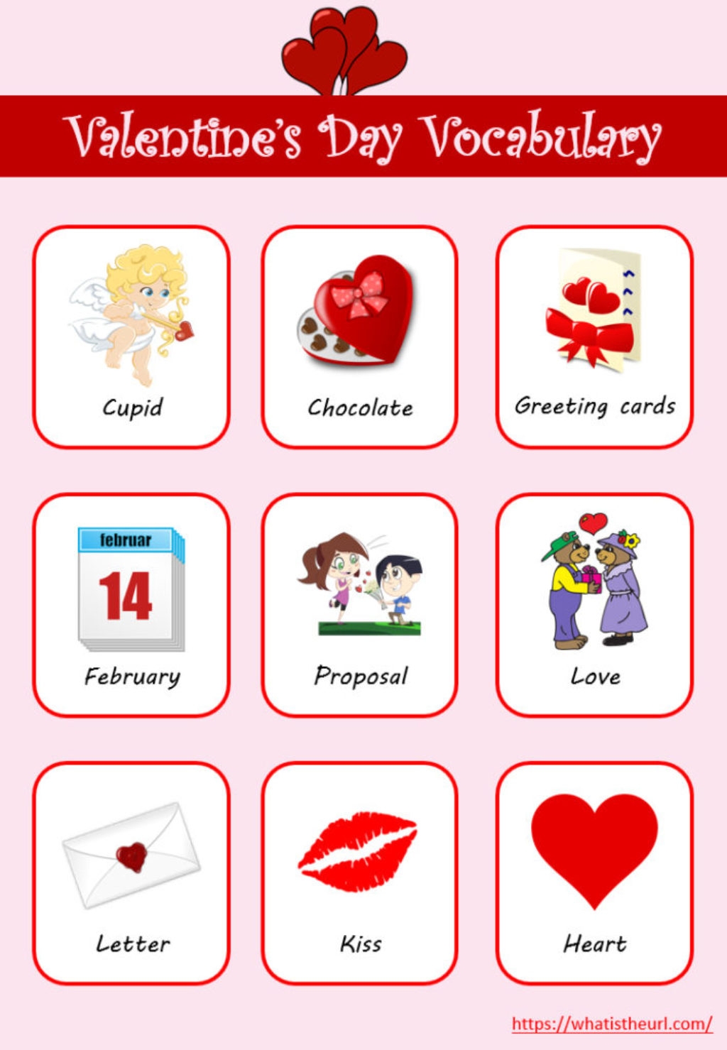 Valentine s Day Vocabulary Your Home Teacher