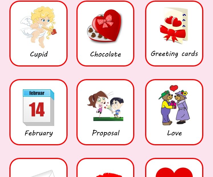 Valentine s Day Vocabulary Your Home Teacher