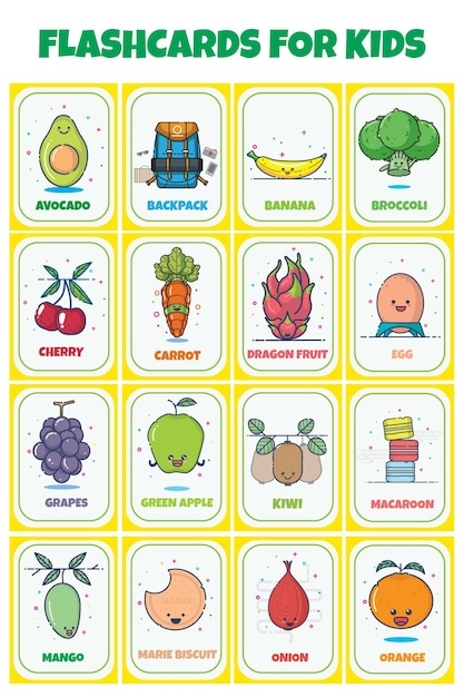 Vegetable Bingo Cards And Vocabulary Flashcard Set Descubra As 