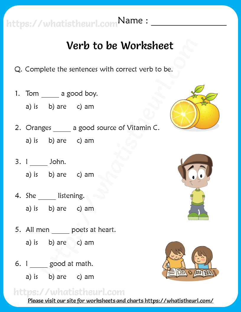 Verb To Be Worksheets For Grade 3 Your Home Teacher