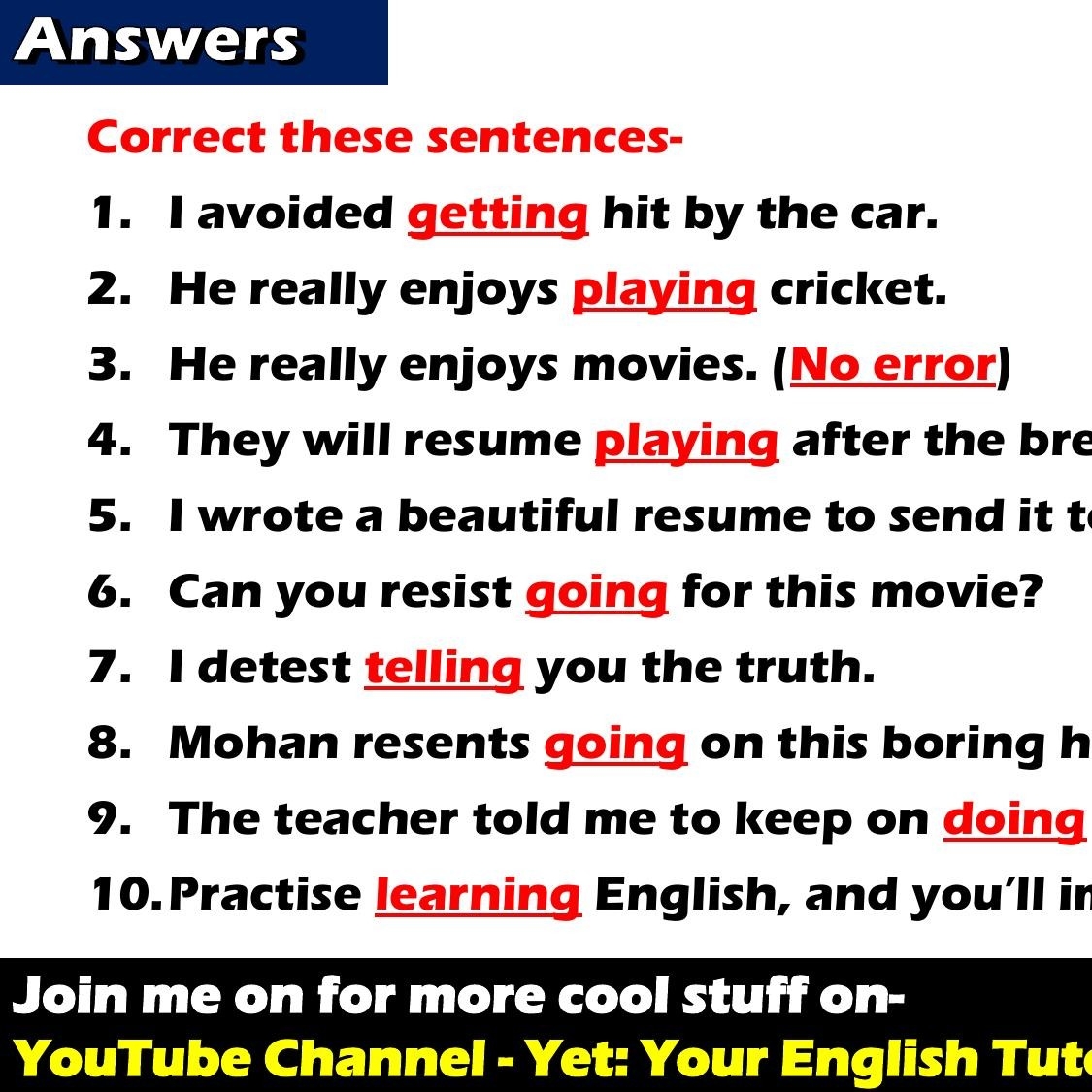 Verbs Gerund Quiz Answers pdf DocDroid