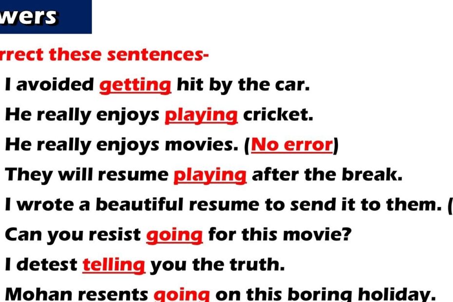 Verbs Gerund Quiz Answers pdf DocDroid