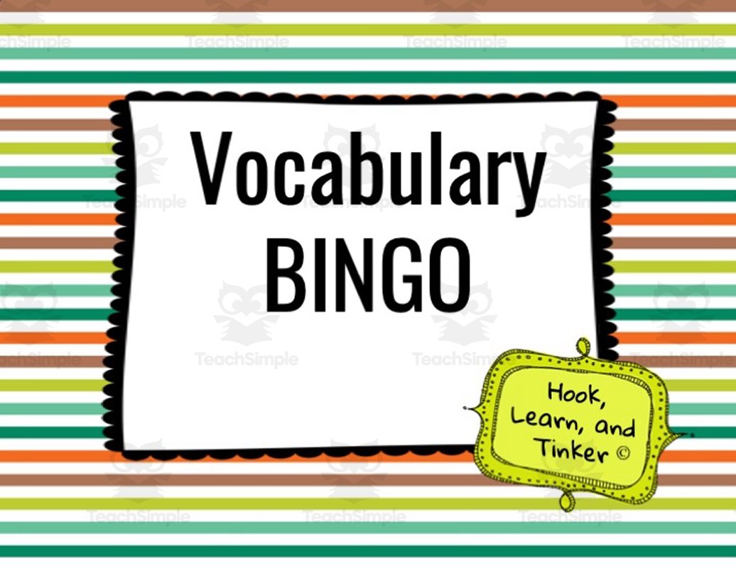 Vocabulary BINGO Game By Teach Simple
