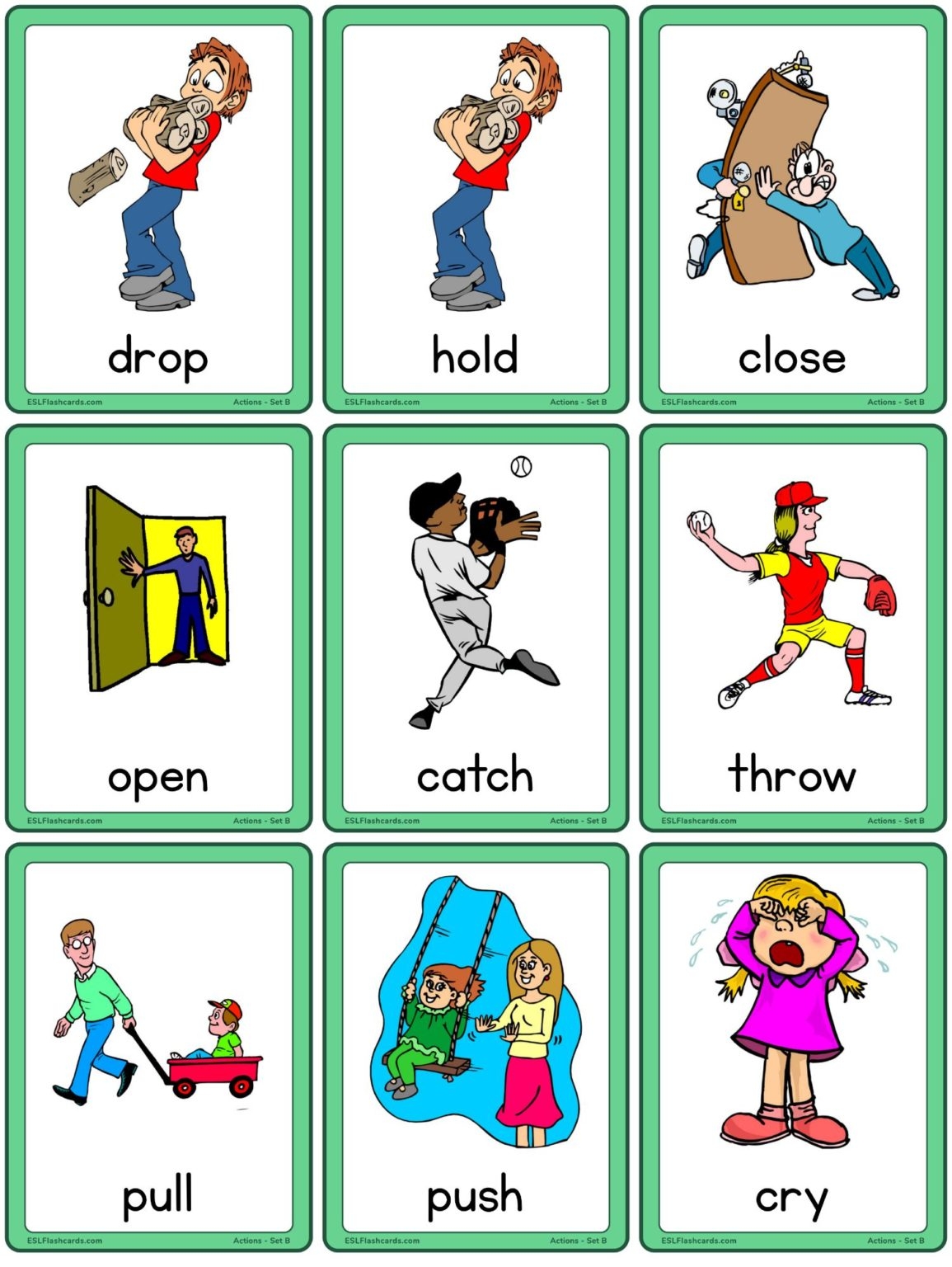 Vocabulary Cards ESL Flashcards