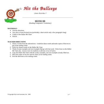 Vocabulary Define Me English And Spanish By Marti Dryk TpT