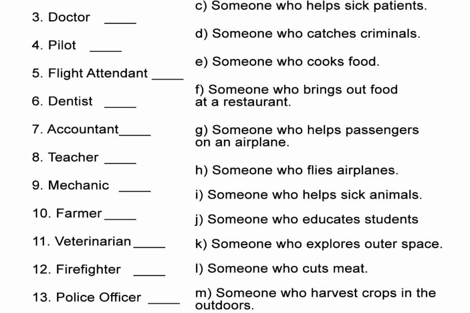 Vocabulary Definition Worksheet