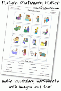 Vocabulary Library Worsheet Maker 20 Words Worksheets Library