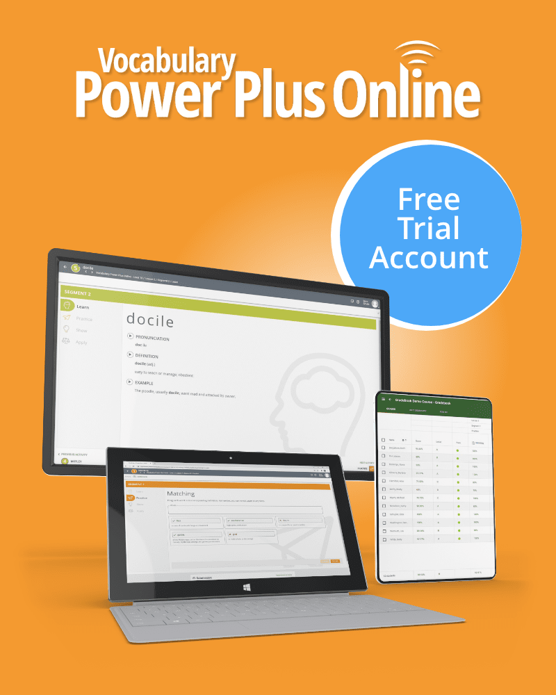 Vocabulary Power Plus Online Trial Account Request Prestwick House