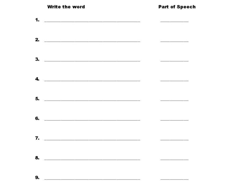 Vocabulary Quiz Template English ESL Worksheets Pdf Doc