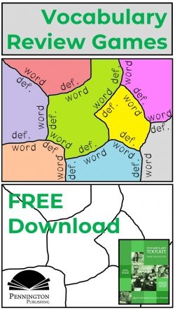 Vocabulary Review Games Pennington Publishing Blog