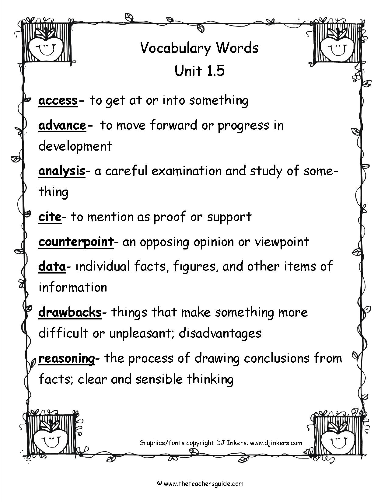 Vocabulary Words Every 12 Graders Should Know