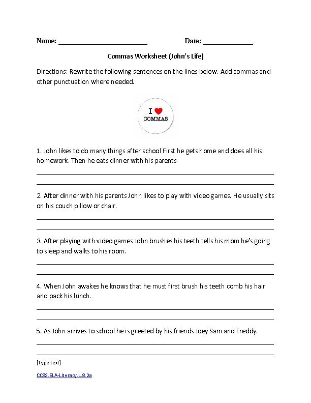 Vocabulary Worksheet For 8th Grade