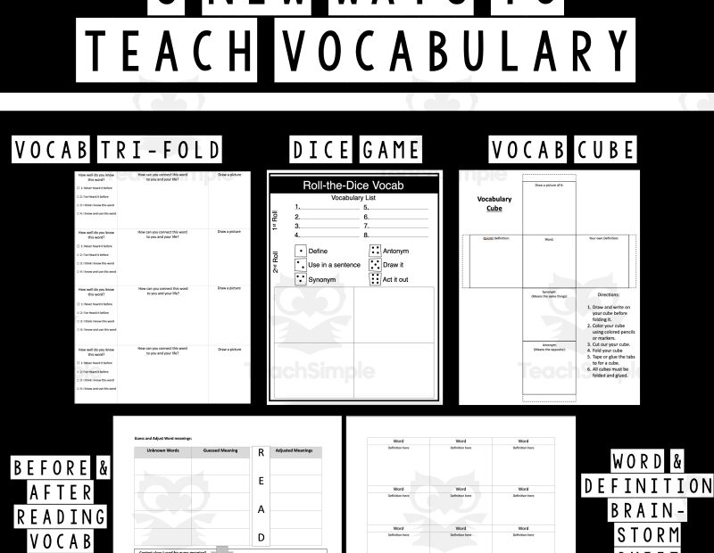 Vocabulary Worksheets By Teach Simple