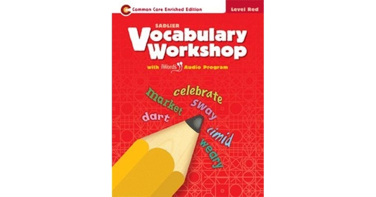 Vocabulary Workshop Level Red 2013 By Jerry L Johns